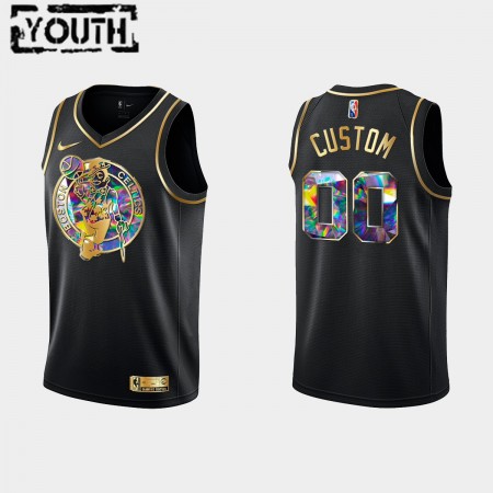 Camiseta Niños Boston Celtics Personalizadas Nike 2021-22 Negro Golden Edition 75th Anniversary Diamond Swingman